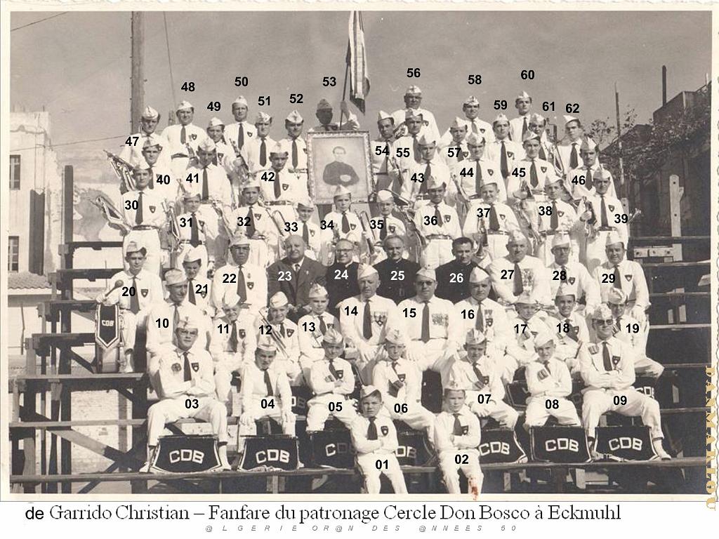 PATRONAGE ORAN D ECKMUHL LE CERCLE DON BOSCO 1960  (1) LA FANFARE.JPG